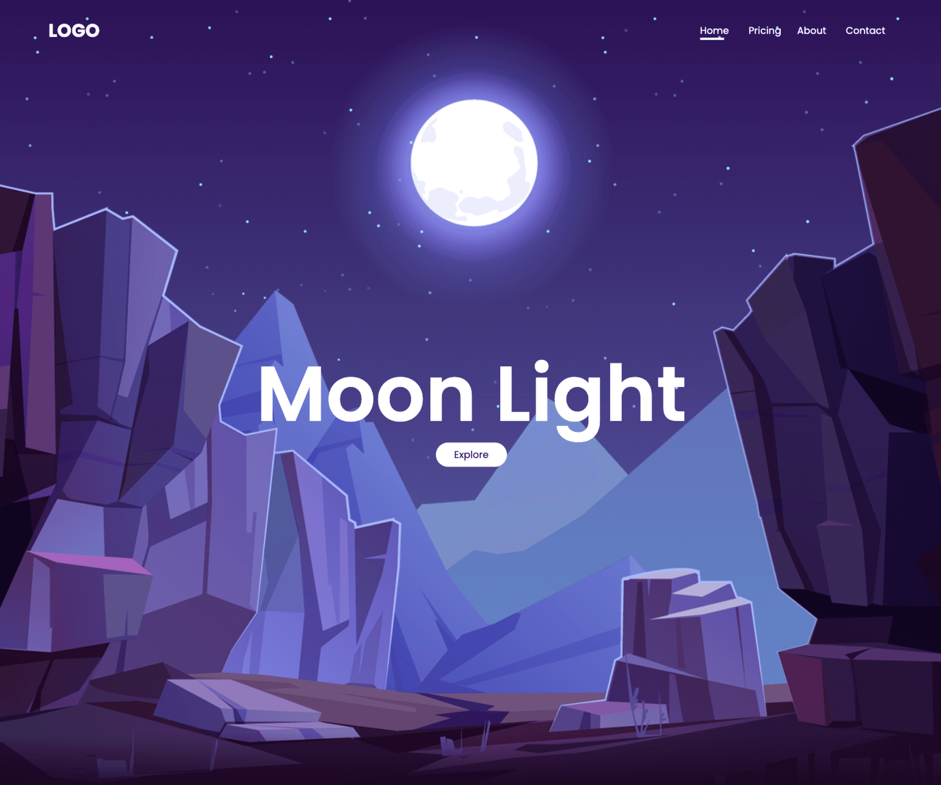 Thumbnail for Moonlight - Parralax Website